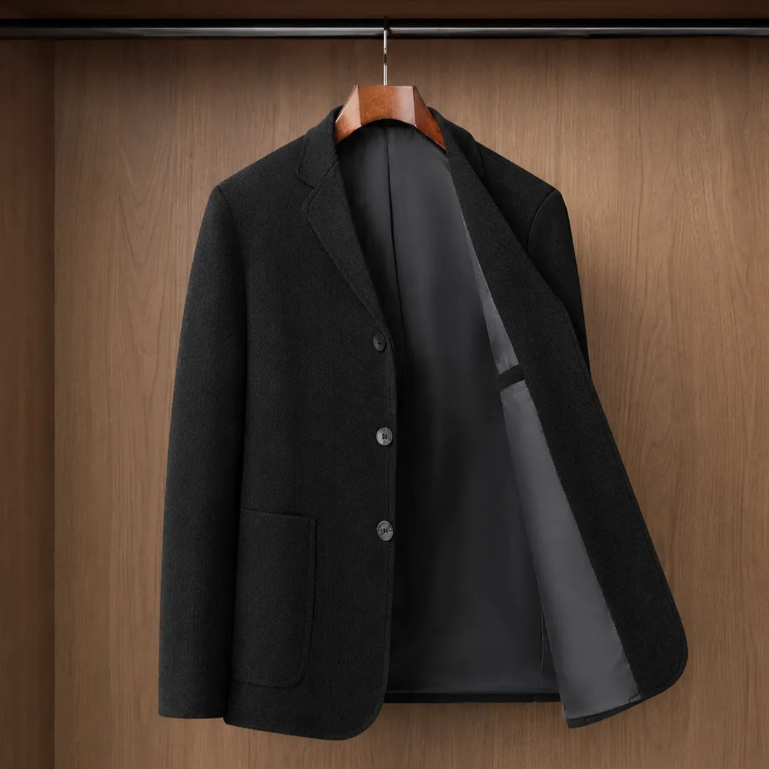 Classic Herringbone Blazer
