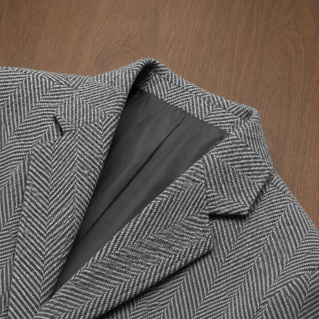 Classic Herringbone Blazer