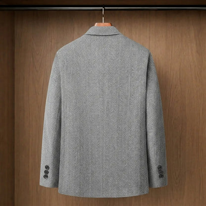 Classic Herringbone Blazer
