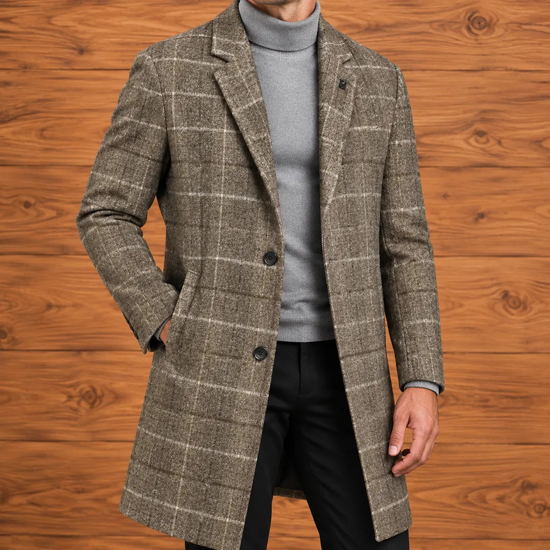 Classic Plaid Overcoat