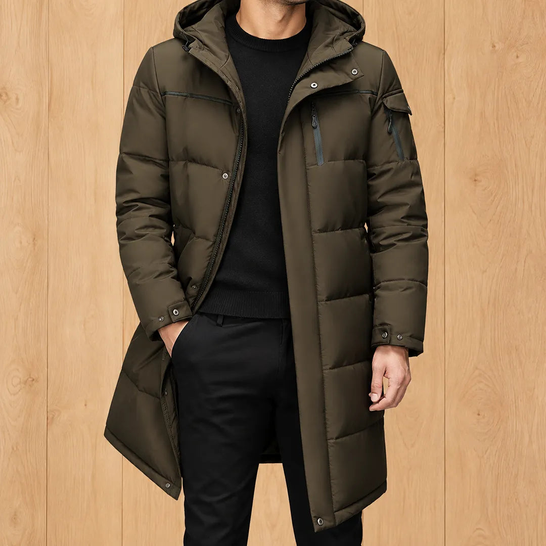 Long Hooded Puffer Coat
