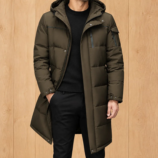 Long Hooded Puffer Coat